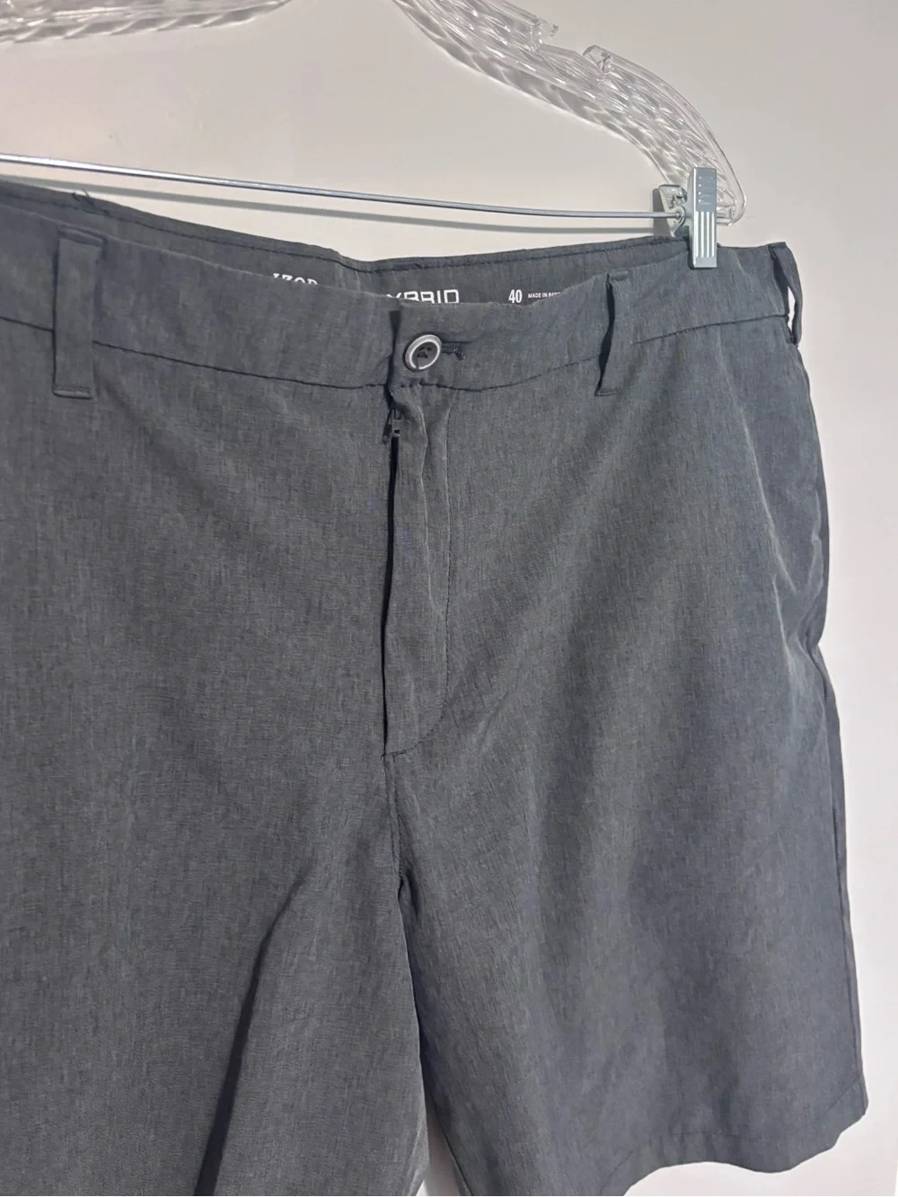 Bundle of Two Pairs of Izod Men's Gray Flat-Front Dress Shorts